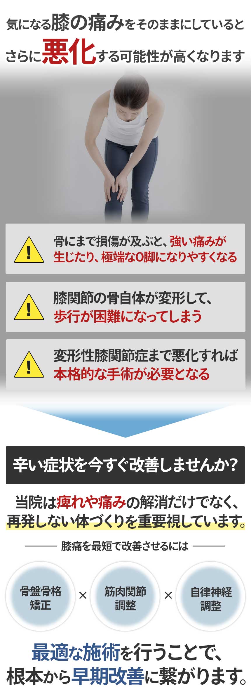 そのまま膝痛