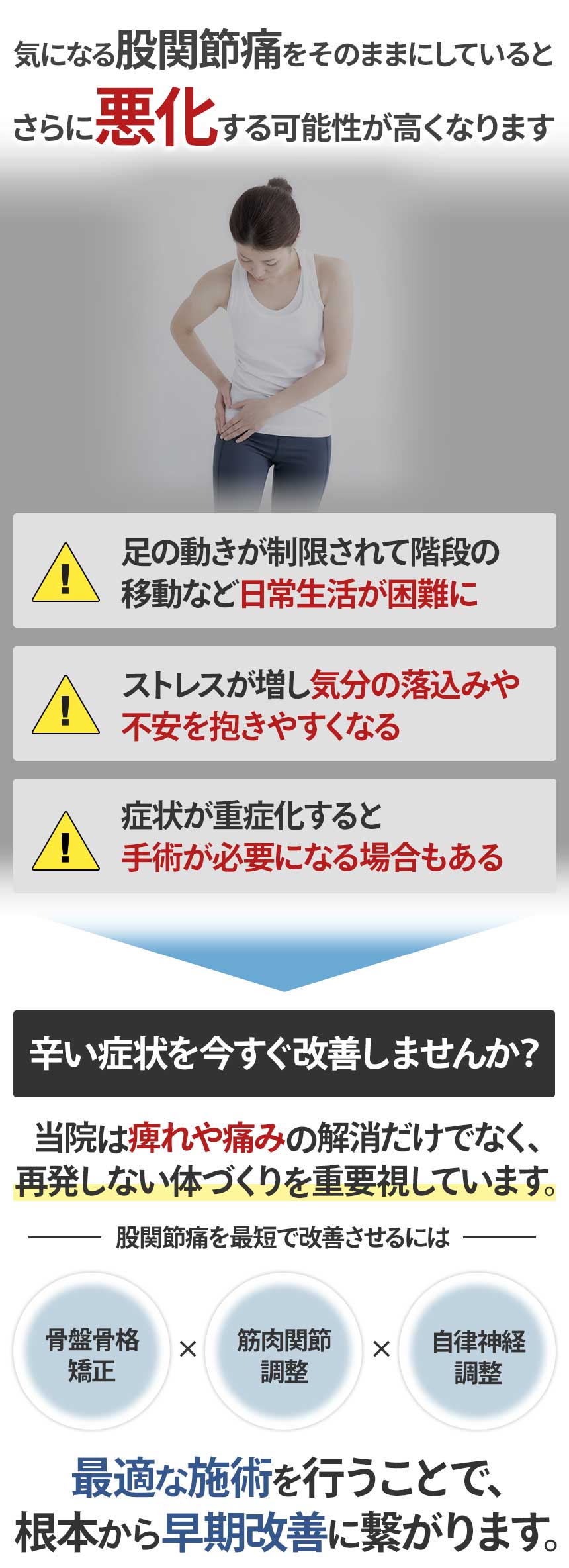 そのまま股関節痛